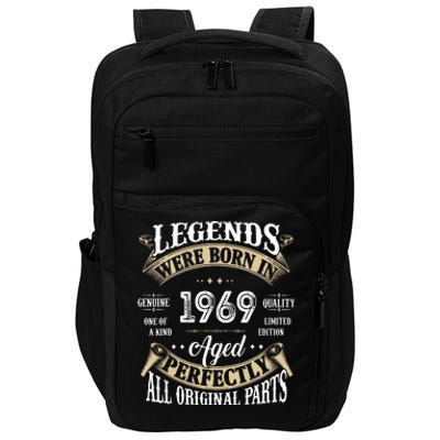 53th Birthday Vintage Legends Born In 1969 Impact Tech Backpack