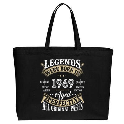 53th Birthday Vintage Legends Born In 1969 Cotton Canvas Jumbo Tote