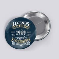 53th Birthday Vintage Legends Born In 1969 Button