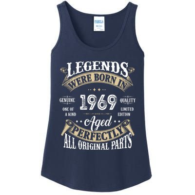 53th Birthday Vintage Legends Born In 1969 Ladies Essential Tank