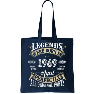 53th Birthday Vintage Legends Born In 1969 Tote Bag