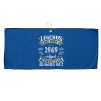 53th Birthday Vintage Legends Born In 1969 Large Microfiber Waffle Golf Towel