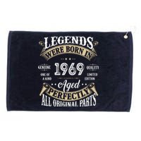 53th Birthday Vintage Legends Born In 1969 Grommeted Golf Towel