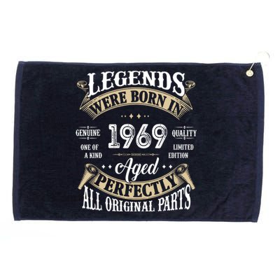 53th Birthday Vintage Legends Born In 1969 Grommeted Golf Towel