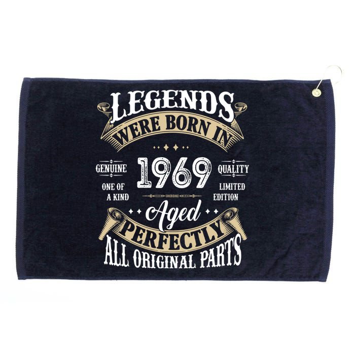 53th Birthday Vintage Legends Born In 1969 Grommeted Golf Towel