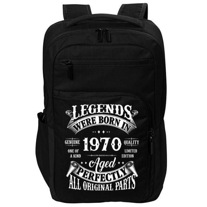 54th Birthday Vintage Legends Born In 1970 54 Years Old Impact Tech Backpack