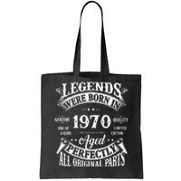 54th Birthday Vintage Legends Born In 1970 54 Years Old Tote Bag