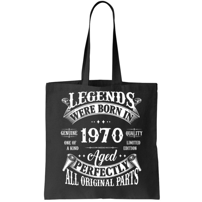 54th Birthday Vintage Legends Born In 1970 54 Years Old Tote Bag