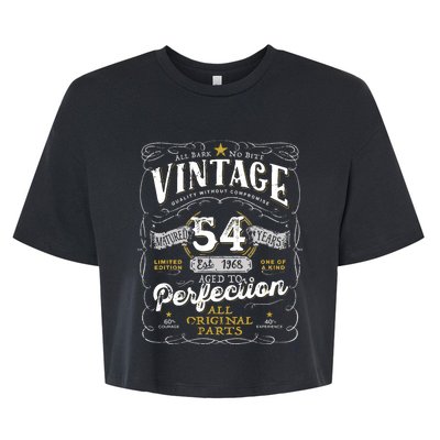 54th Birthday Vintage 1968 Birthday For Women Funny Men 54 Years Old Bella+Canvas Jersey Crop Tee