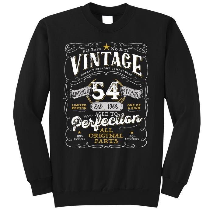 54th Birthday Vintage 1968 Birthday For Women Funny Men 54 Years Old Sweatshirt