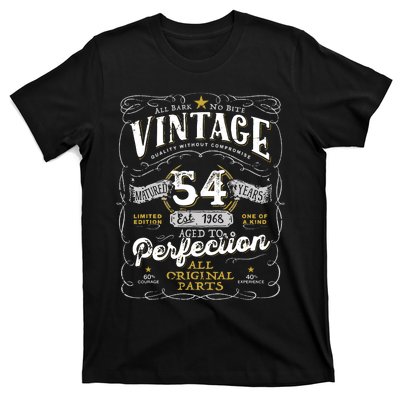 54th Birthday Vintage 1968 Birthday For Women Funny Men 54 Years Old T-Shirt