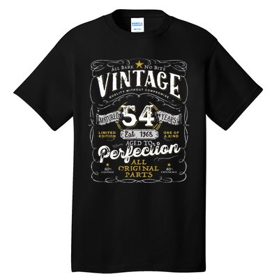 54th Birthday Vintage 1968 Birthday For Women Funny Men 54 Years Old Tall T-Shirt