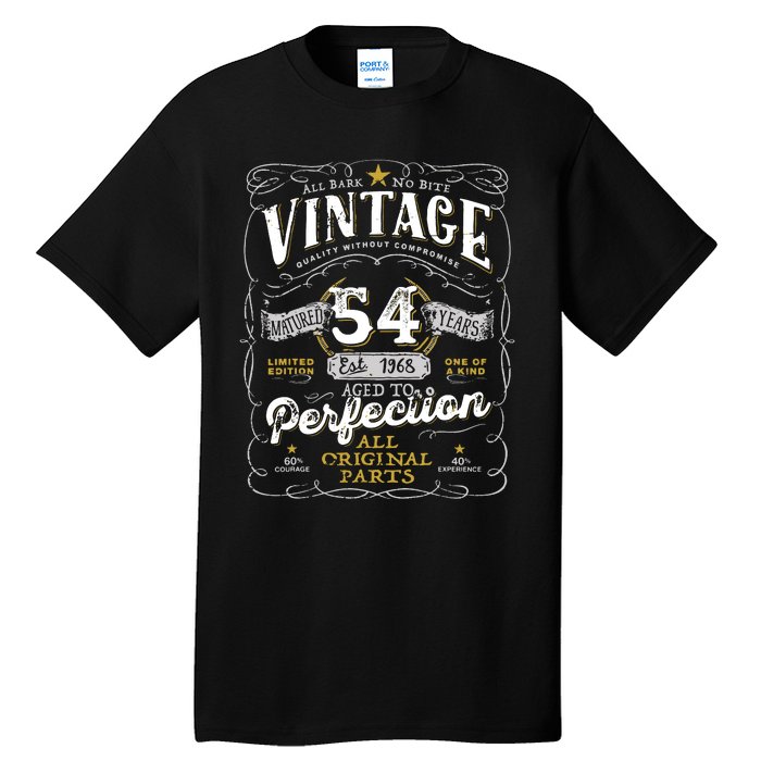 54th Birthday Vintage 1968 Birthday For Women Funny Men 54 Years Old Tall T-Shirt