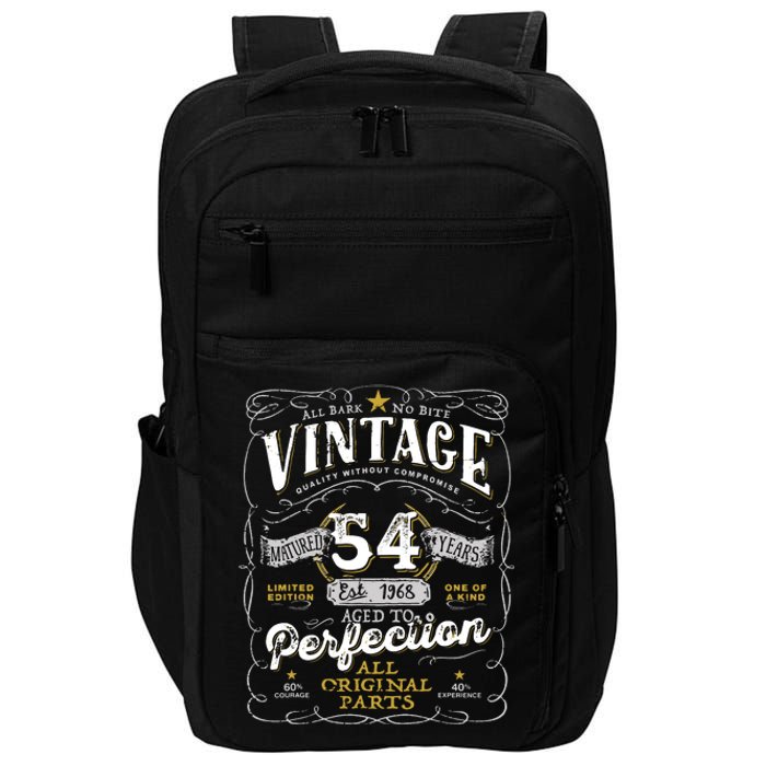 54th Birthday Vintage 1968 Birthday For Women Funny Men 54 Years Old Impact Tech Backpack