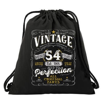 54th Birthday Vintage 1968 Birthday For Women Funny Men 54 Years Old Drawstring Bag