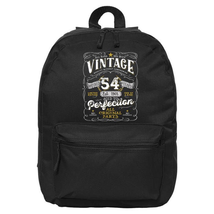 54th Birthday Vintage 1968 Birthday For Women Funny Men 54 Years Old 16 in Basic Backpack