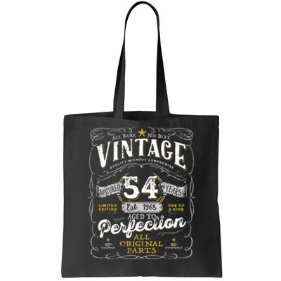 54th Birthday Vintage 1968 Birthday For Women Funny Men 54 Years Old Tote Bag