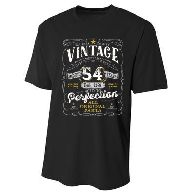 54th Birthday Vintage 1968 Birthday For Women Funny Men 54 Years Old Performance Sprint T-Shirt