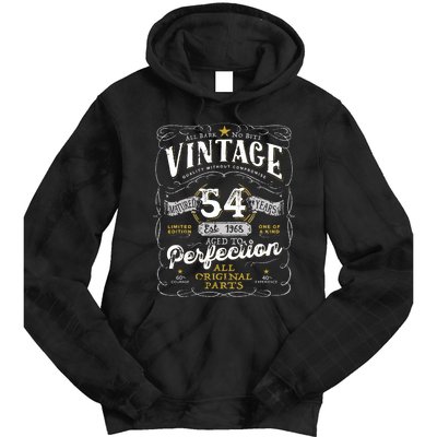 54th Birthday Vintage 1968 Birthday For Women Funny Men 54 Years Old Tie Dye Hoodie