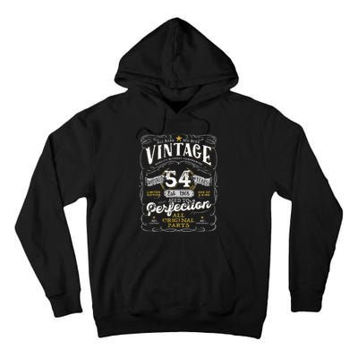 54th Birthday Vintage 1968 Birthday For Women Funny Men 54 Years Old Tall Hoodie