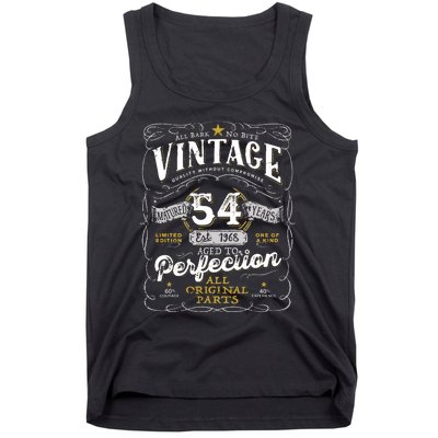 54th Birthday Vintage 1968 Birthday For Women Funny Men 54 Years Old Tank Top