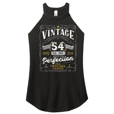 54th Birthday Vintage 1968 Birthday For Women Funny Men 54 Years Old Women’s Perfect Tri Rocker Tank