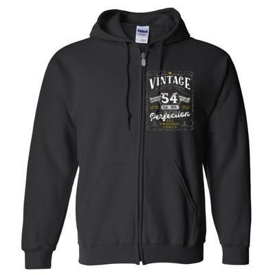 54th Birthday Vintage 1968 Birthday For Women Funny Men 54 Years Old Full Zip Hoodie