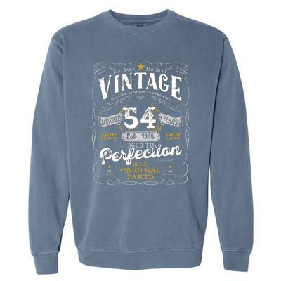 54th Birthday Vintage 1968 Birthday For Women Funny Men 54 Years Old Garment-Dyed Sweatshirt