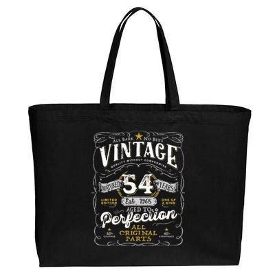 54th Birthday Vintage 1968 Birthday For Women Funny Men 54 Years Old Cotton Canvas Jumbo Tote