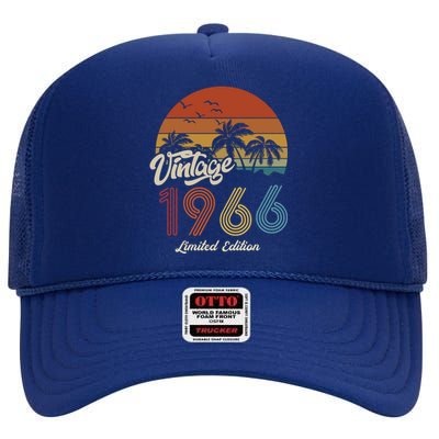 57th Birthday Vintage Limited Edition 1966 High Crown Mesh Back Trucker Hat