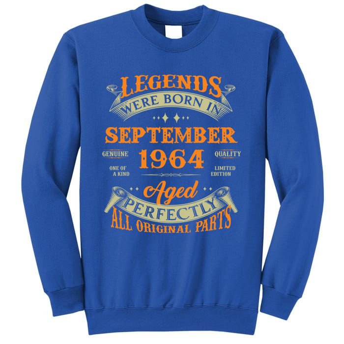 59th Birthday Vintage Legends Born In September 1964 Gift Sweatshirt