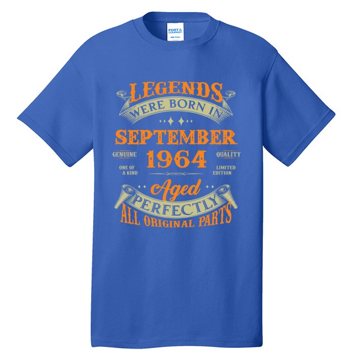 59th Birthday Vintage Legends Born In September 1964 Gift Tall T-Shirt