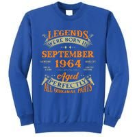 59th Birthday Vintage Legends Born In September 1964 Gift Tall Sweatshirt