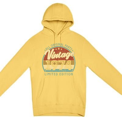 50 Birthday Vintage 1974 Limited Edition 50 Years Old 48th Premium Pullover Hoodie