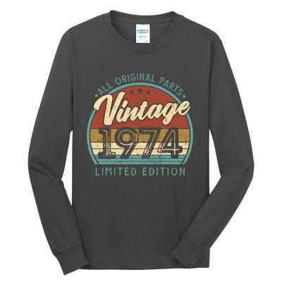 50 Birthday Vintage 1974 Limited Edition 50 Years Old 48th Tall Long Sleeve T-Shirt