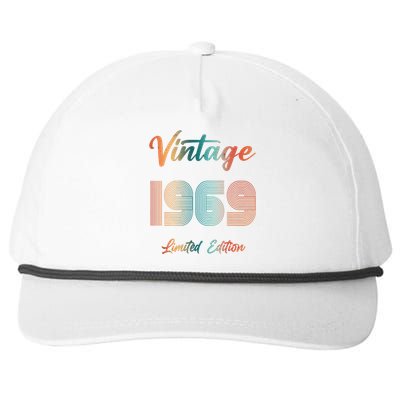 54th Birthday Vintage 1969 Limited Edition 54 Years Old Snapback Five-Panel Rope Hat