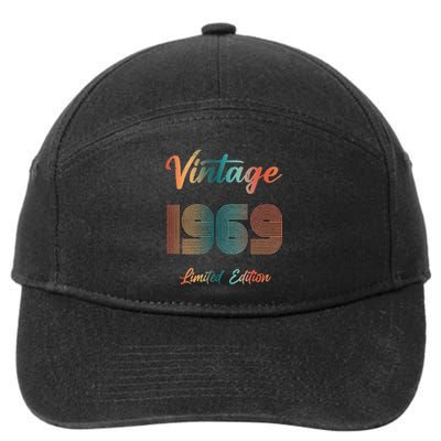 54th Birthday Vintage 1969 Limited Edition 54 Years Old 7-Panel Snapback Hat