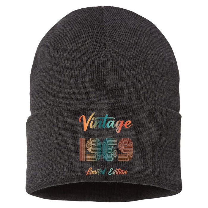 54th Birthday Vintage 1969 Limited Edition 54 Years Old Sustainable Knit Beanie