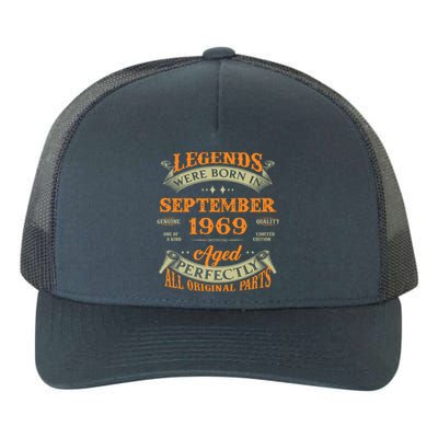 54th Birthday Vintage Legends Born In September 1969 Gift Yupoong Adult 5-Panel Trucker Hat