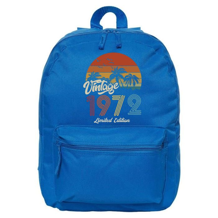 51st Birthday Vintage Limited Edition 1972 16 in Basic Backpack