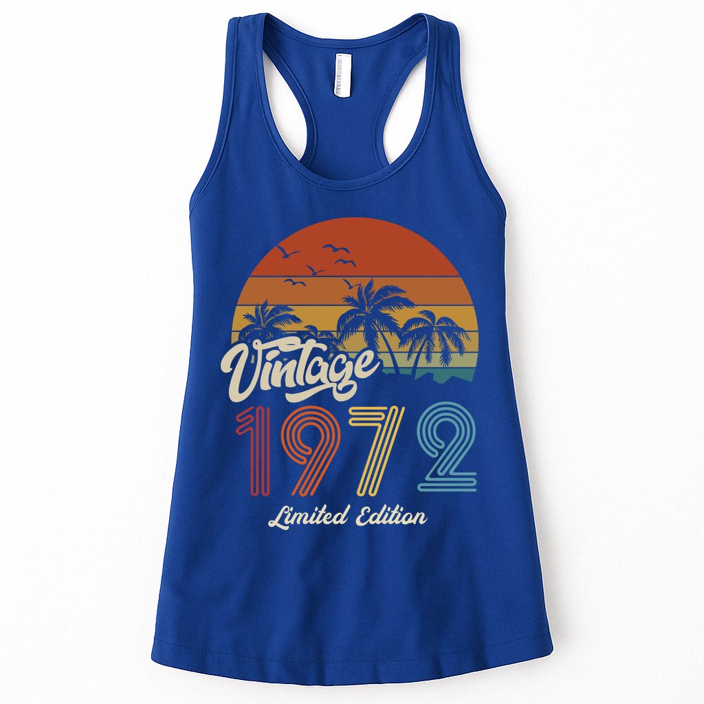 51st Birthday Vintage Limited Edition 1972 Womens Tank Top