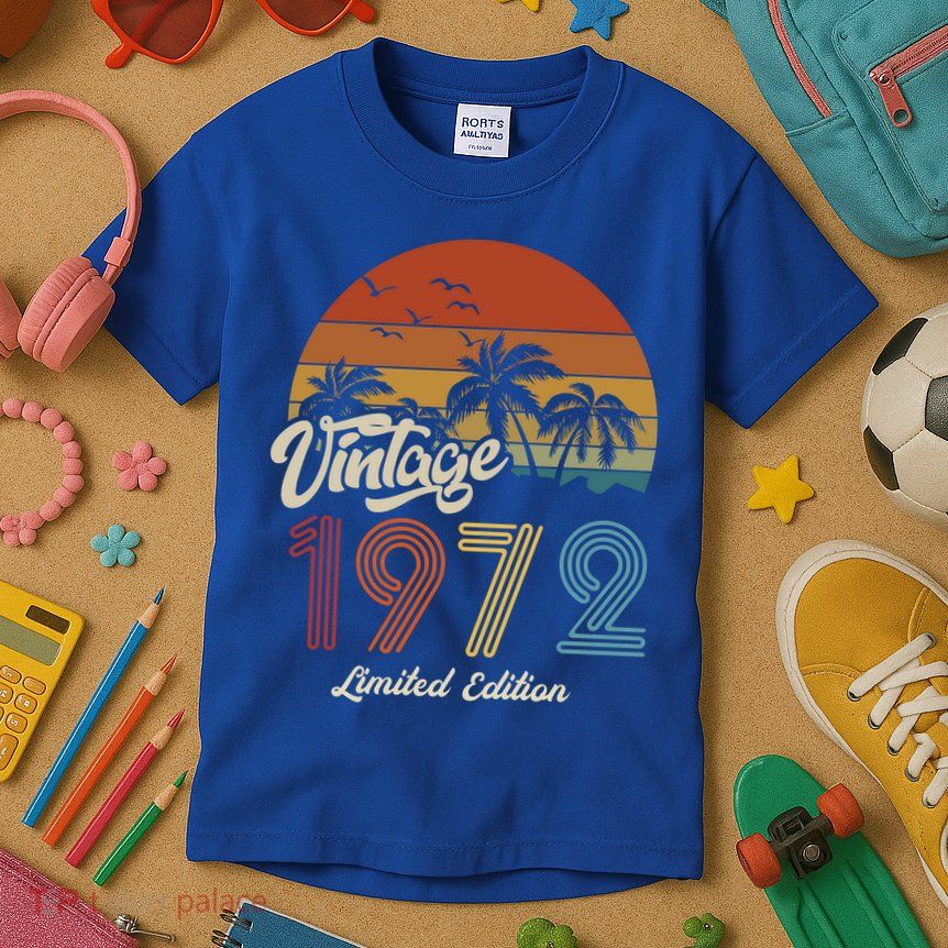 51st Birthday Vintage Limited Edition 1972 Kids T-Shirt