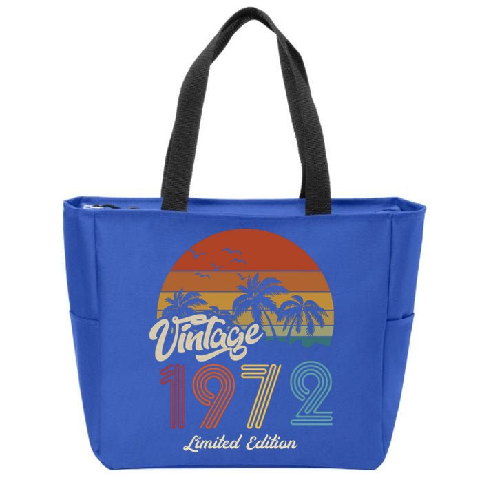 51st Birthday Vintage Limited Edition 1972 Zip Tote Bag