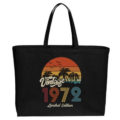 51st Birthday Vintage Limited Edition 1972 Cotton Canvas Jumbo Tote