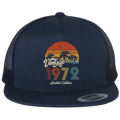 51st Birthday Vintage Limited Edition 1972 Flat Bill Trucker Hat