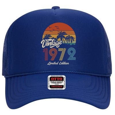 51st Birthday Vintage Limited Edition 1972 High Crown Mesh Back Trucker Hat