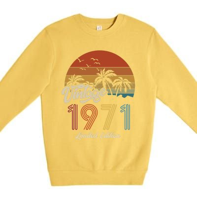 52nd Birthday Vintage Limited Edition 1971 Premium Crewneck Sweatshirt