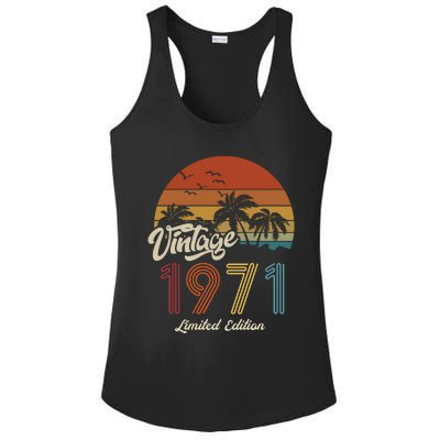 52nd Birthday Vintage Limited Edition 1971 Ladies PosiCharge Competitor Racerback Tank