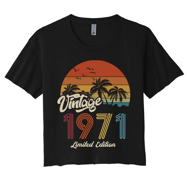 52nd Birthday Vintage Limited Edition 1971 Crop Top