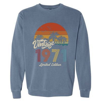 52nd Birthday Vintage Limited Edition 1971 Garment-Dyed Sweatshirt